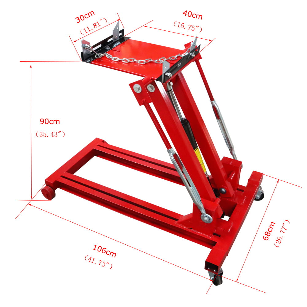 TECHTONGDA 4400lbs Low Profile Transmission Jack 2 Ton Hydraulic Lift Low Lift Jack