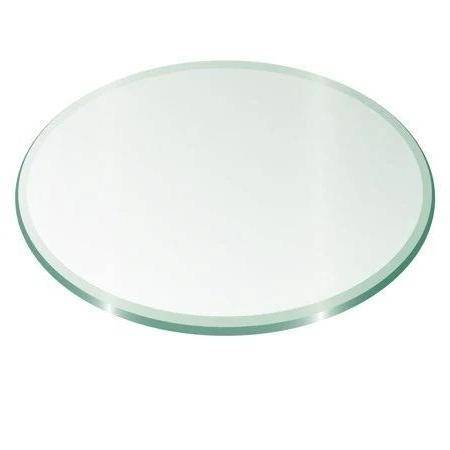 42 inch Round Glass Top 1/2 inch Thick â 1 inch Bevel Edge, Size: One Size