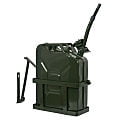 Steel Tank Gasoline Green with Holder 20L Liter 5 Gallons