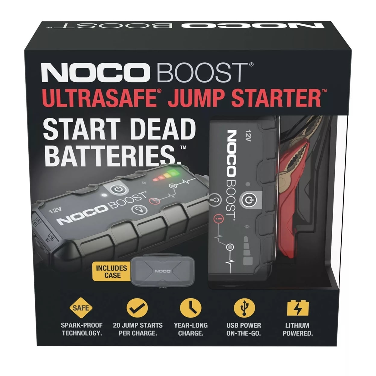Noco Boost 12V Ultrasafe Lithium Jump Starter w/ 100 Lumen LED Flashlight