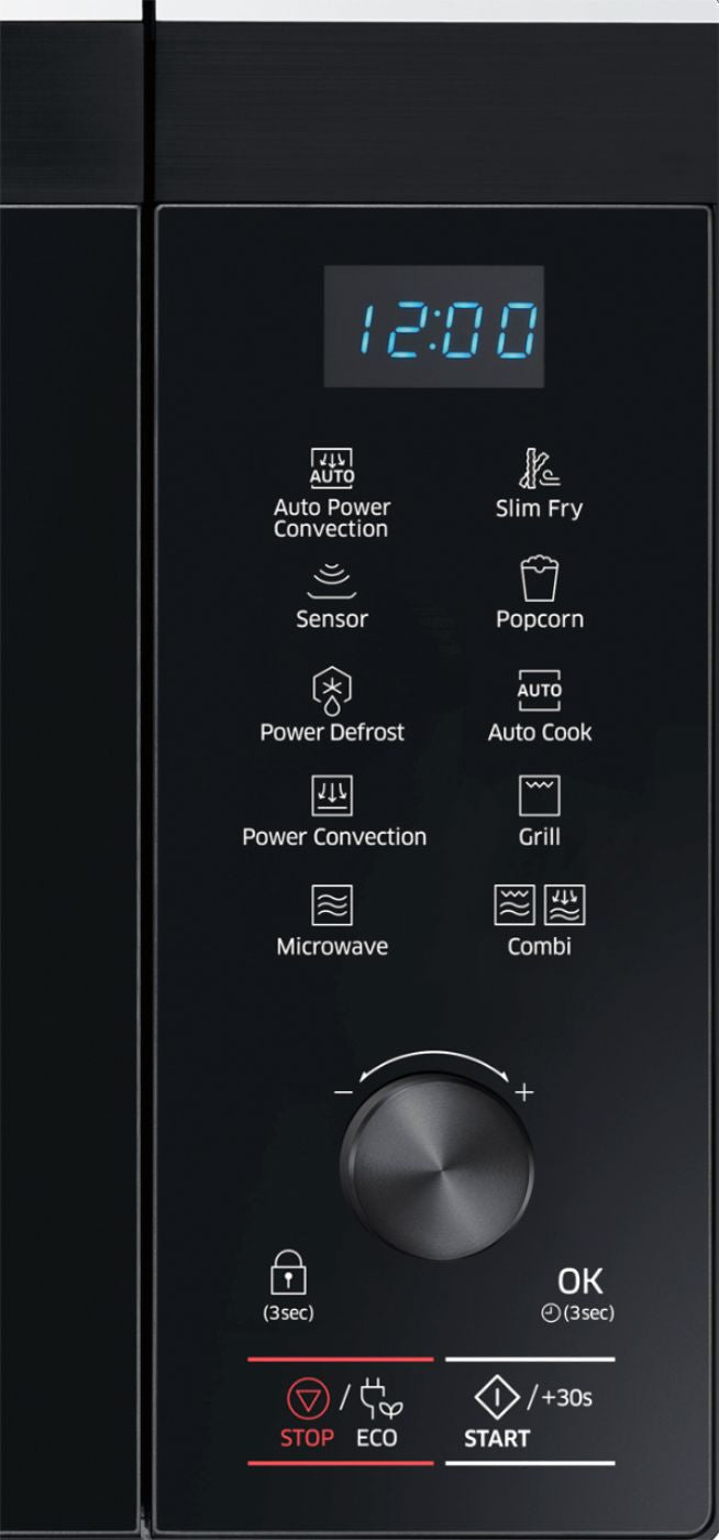 Samsung - 1.1 Cu. Ft. Countertop Convection Microwave with Sensor Cook and PowerGrill
