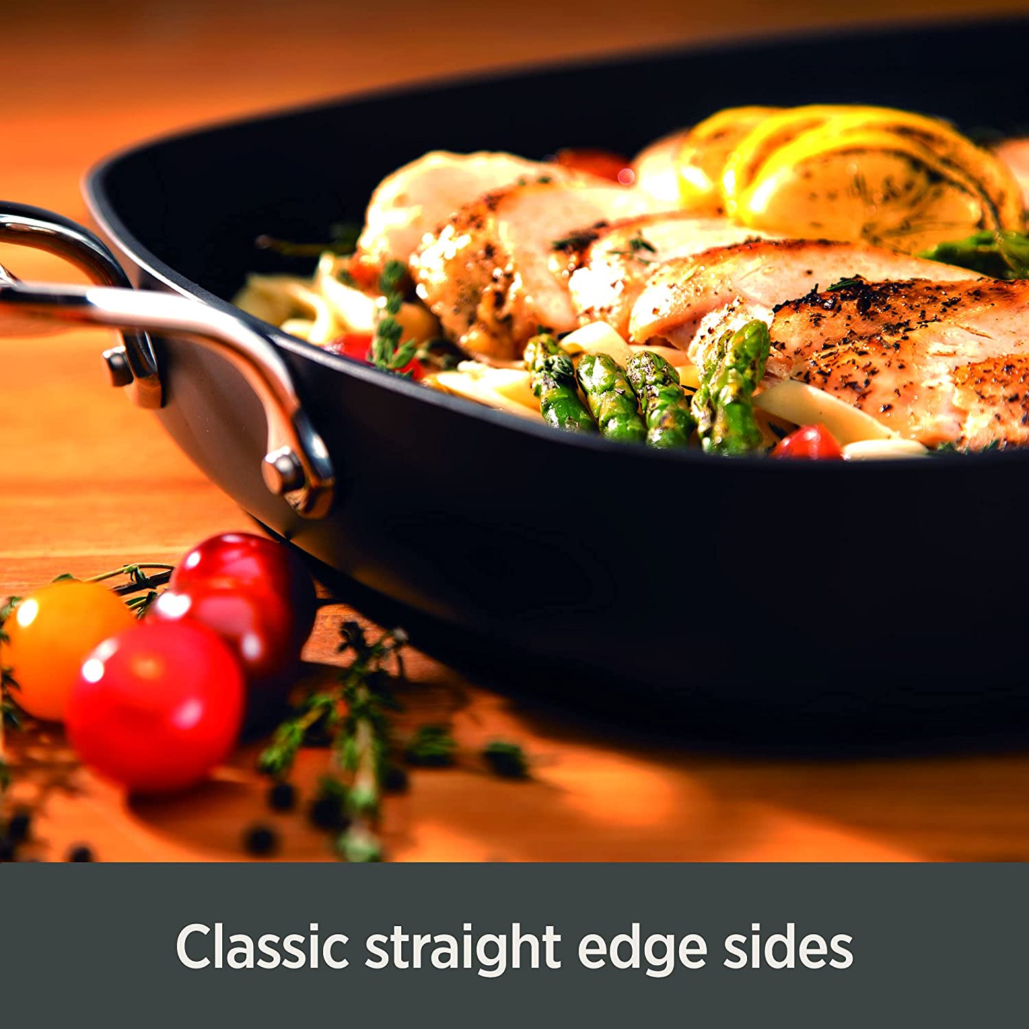 All-Clad H9112S64 Essentials Nonstick Hard Anodized 8.5 and 10.5-inch Fry Pans， 2 Piece， Grey