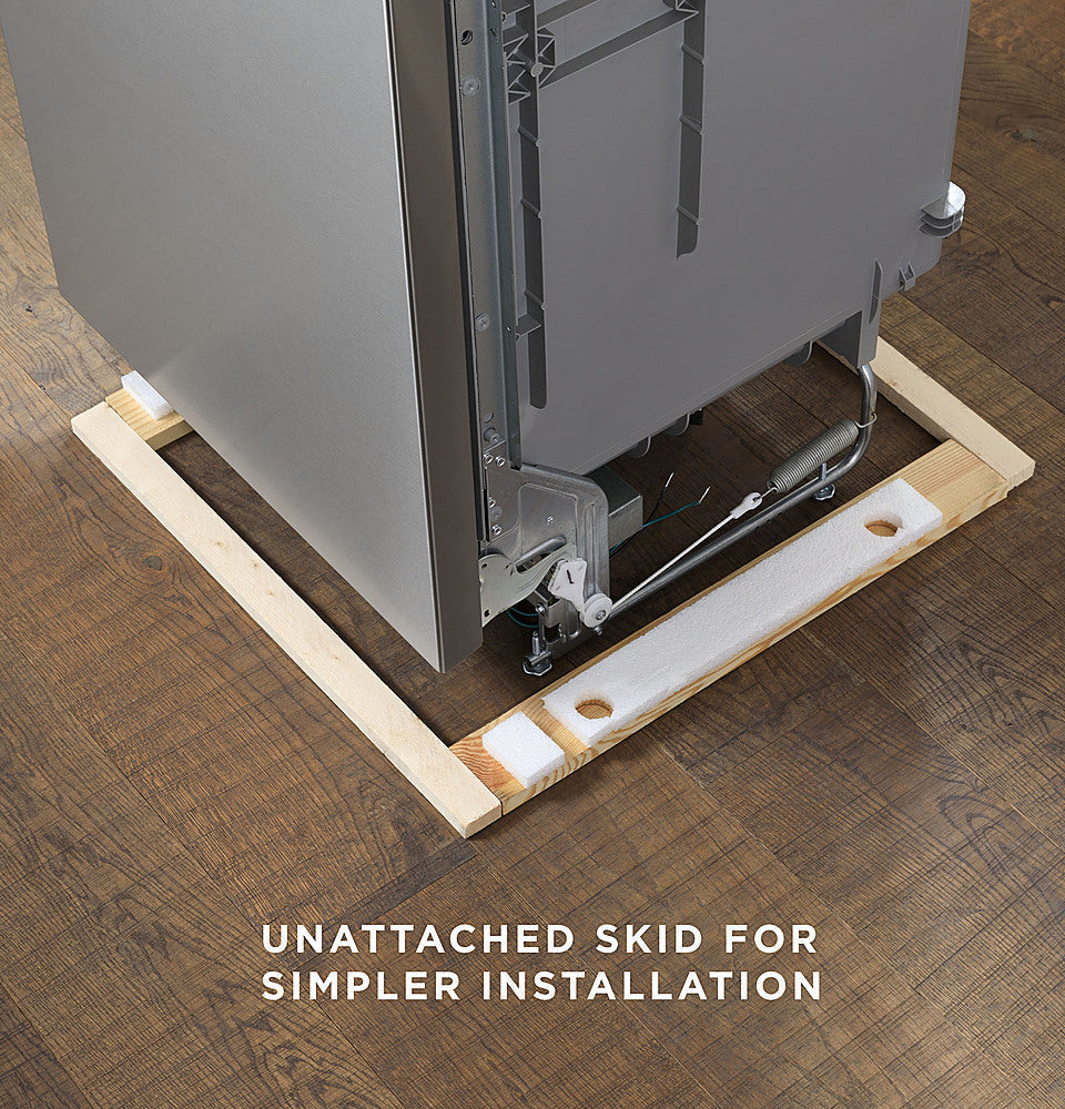 GE - Front Control Built-In Dishwasher with 55 dBA - Stainless steel