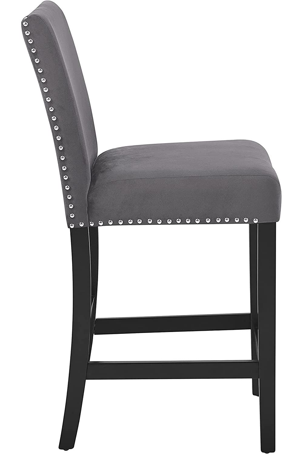 New Classic Furniture Celeste 5-Piece Faux Marble Round Counter Set with 1 Table and 4 Chairs, 42-Inch, Grey