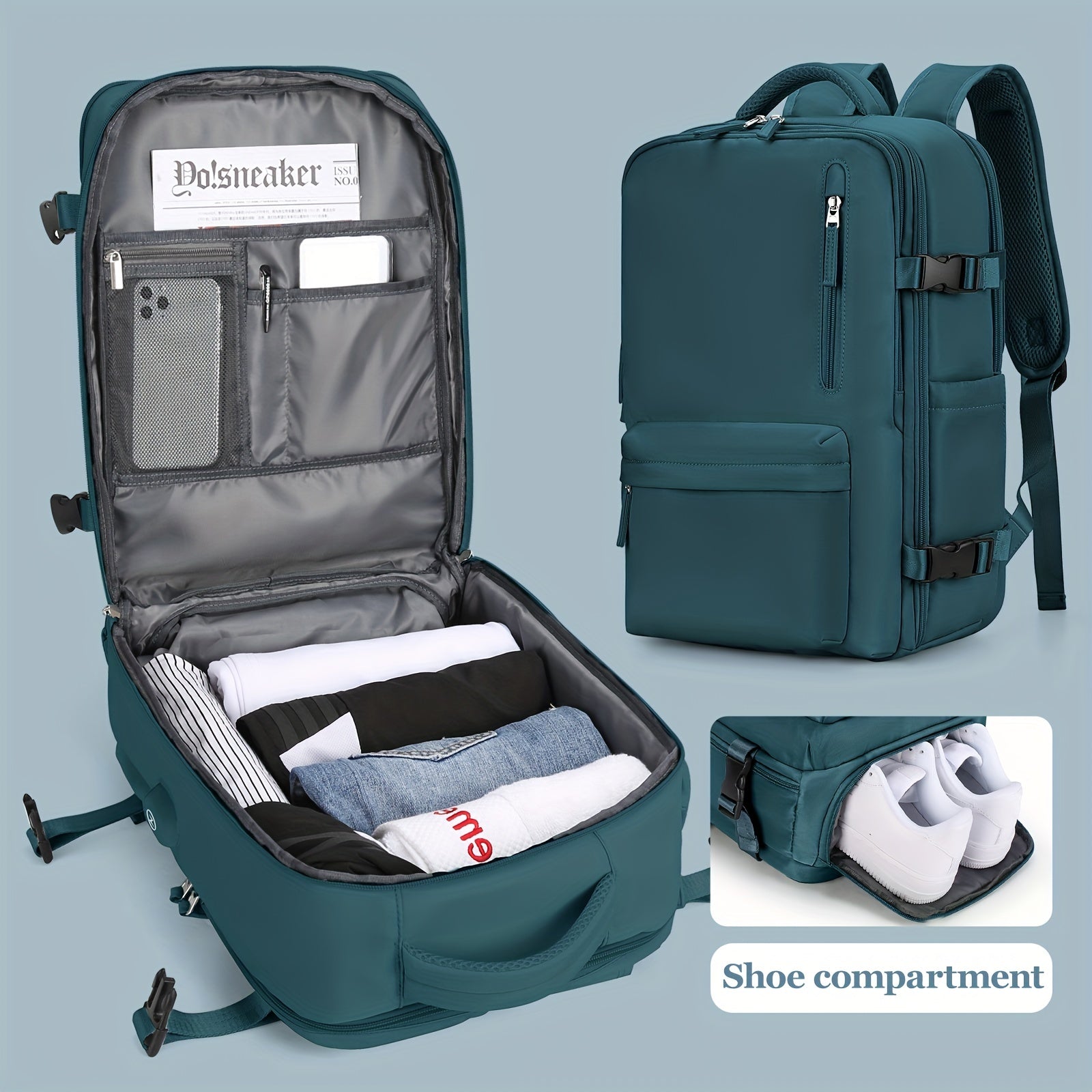 Multi-Pocket Travel Backpack