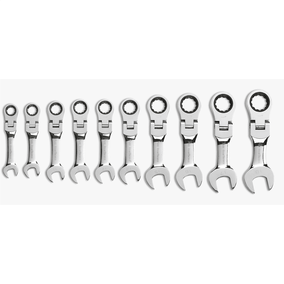 GearWrench 10-Piece Metric Stubby Flex Ratcheting Wrench Set