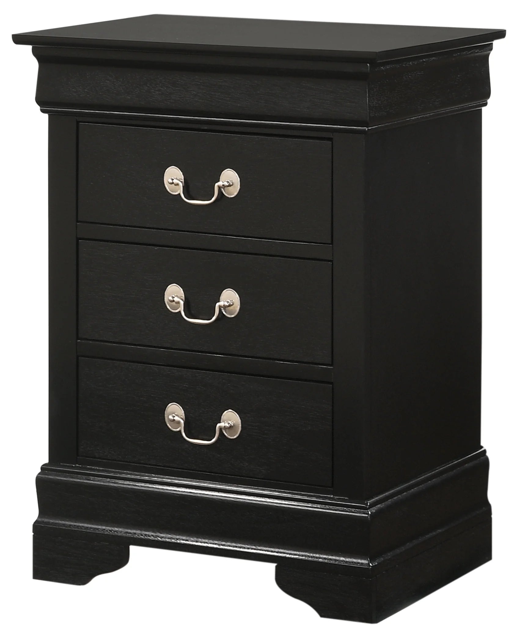 DeeHome Glory Furniture Louis Phillipe G3150-3N 3 Drawer Nightstand , Black
