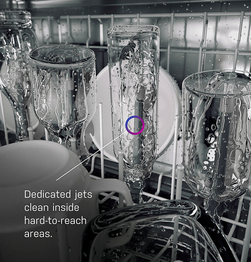 GE Profile - Top Control Smart Built-In Stainless Steel Tub Dishwasher with 3rd Rack and Microban, 42dBA - Stainless steel