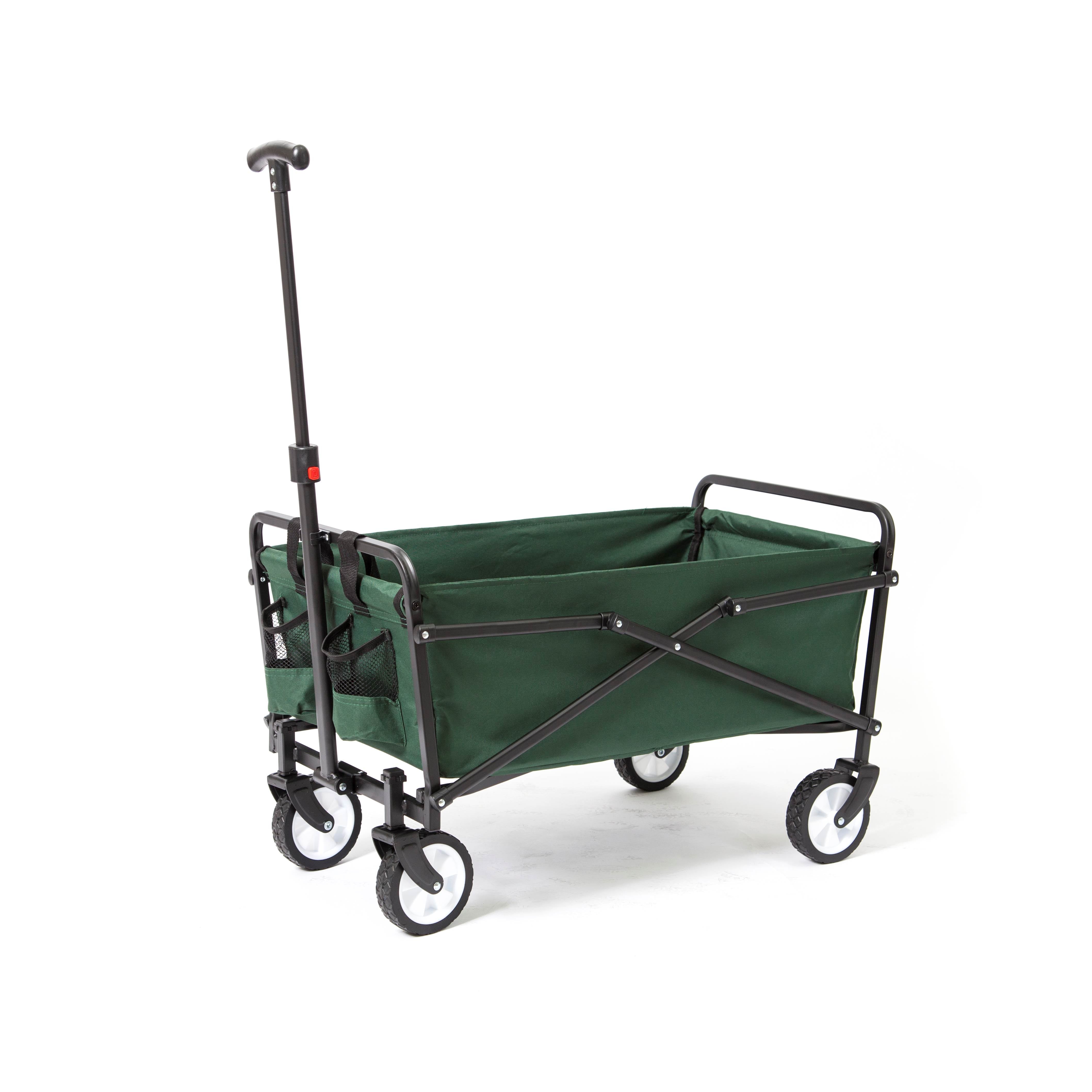 Heavy Duty Compact Folding 150 lb Capacity Utility Cart, Green (Open Box)