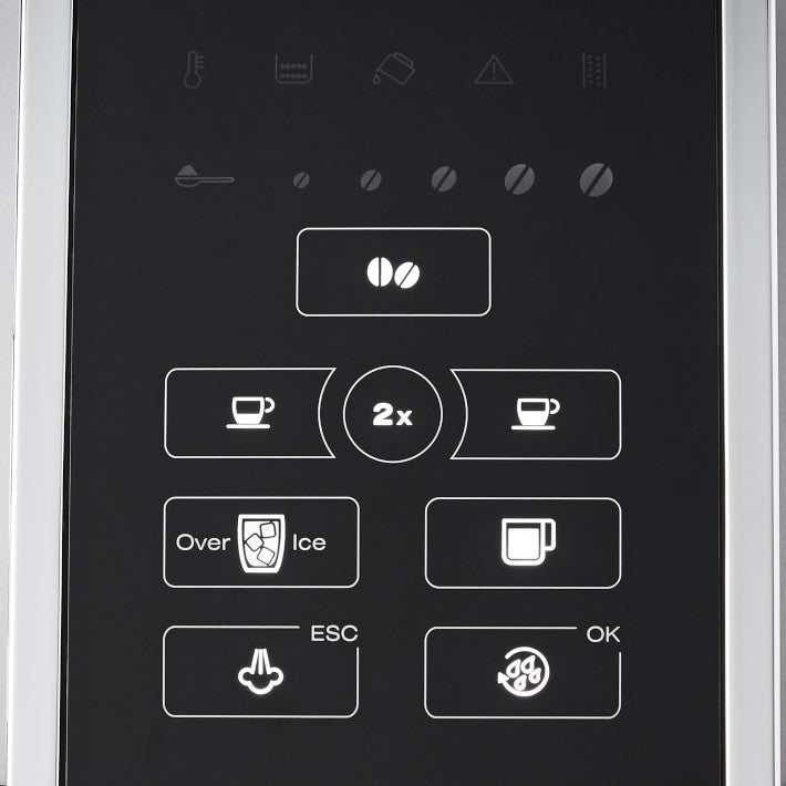 De'Longhi - Dinamica TrueBrew Over Ice Fully Automatic Coffee and Espresso Machine- Chrome and Black