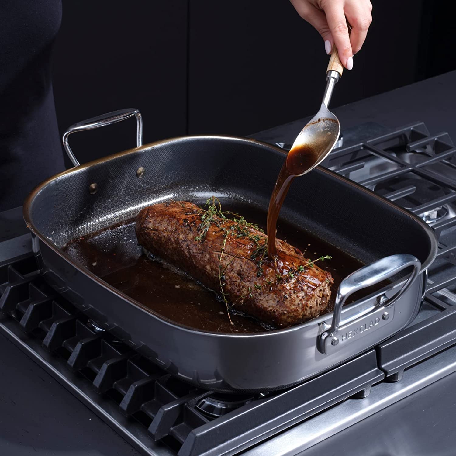 HexClad Non Stick Induction Compatible Stainless