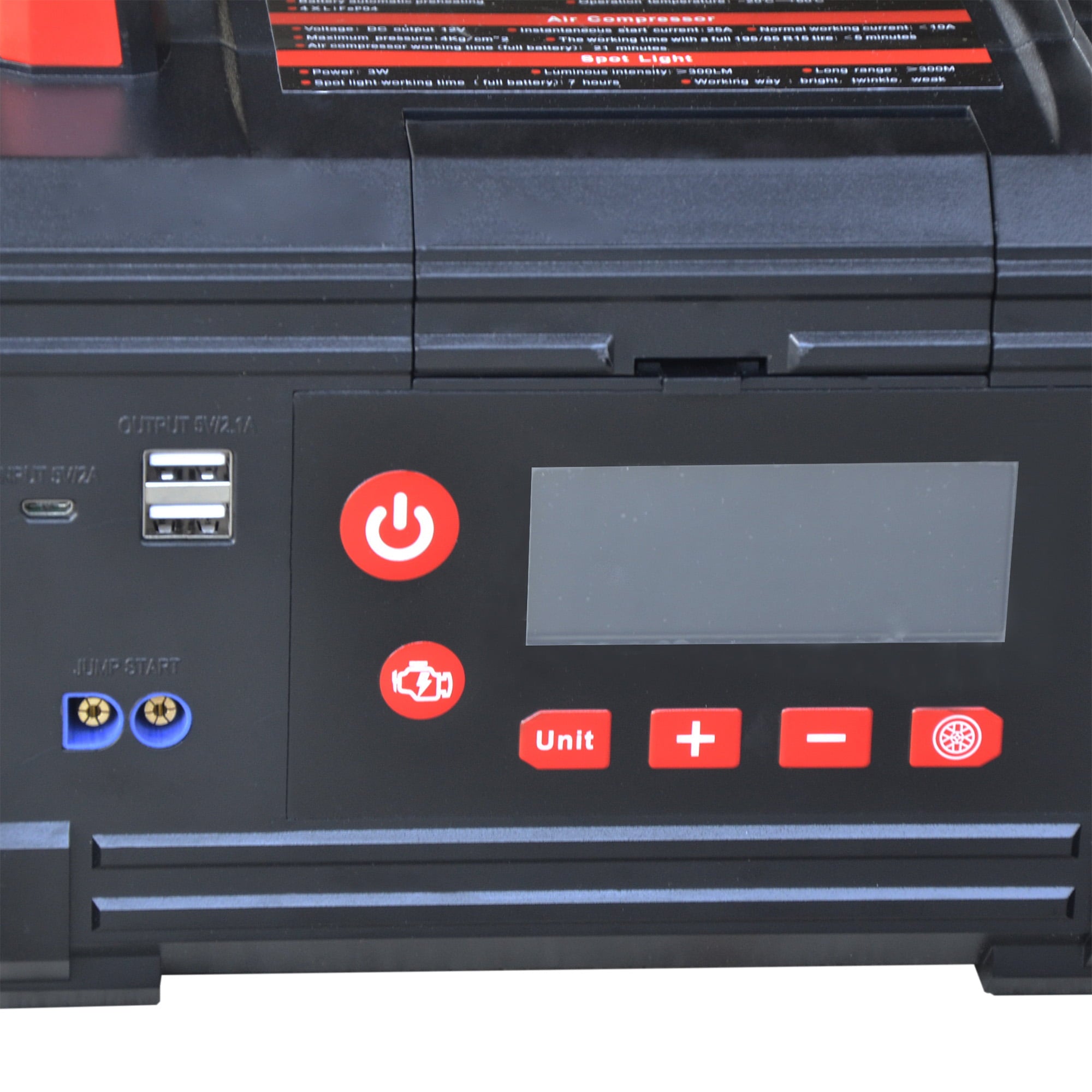 5 in 1 Portable Jump Starter, Power Pack, 99PSI Air Pump