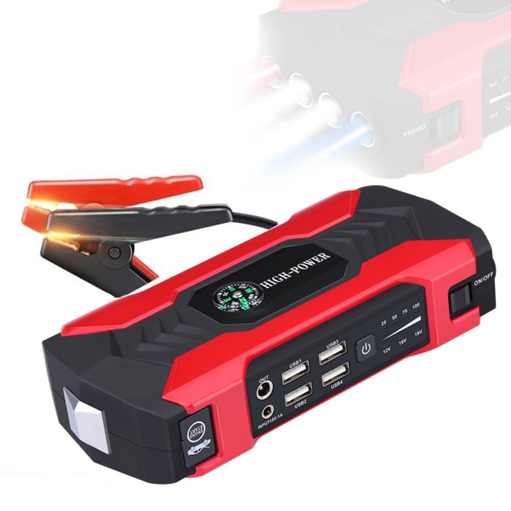 Dazzduo Emergency power supply,USB Display/Safety Hammer/LED Car Jump 12.0V Dual USB Display/Safety Power 3.0L or Jump 12.0V Battery Support Low-Temperature Dual Battery Power 3.0L or 1.5L Diesels