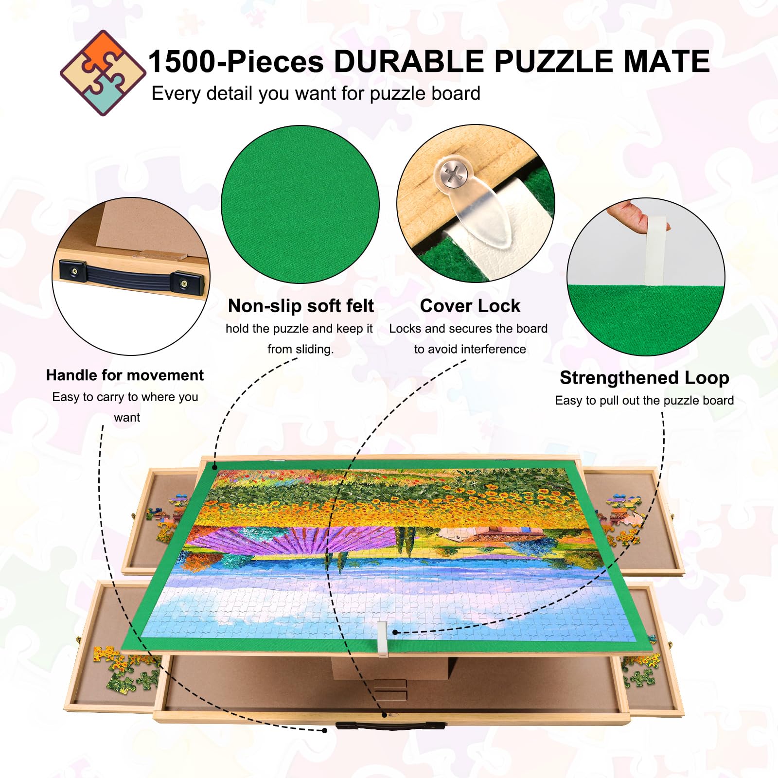 Adjustable Jigsaw Puzzle 1500pcs Drawers