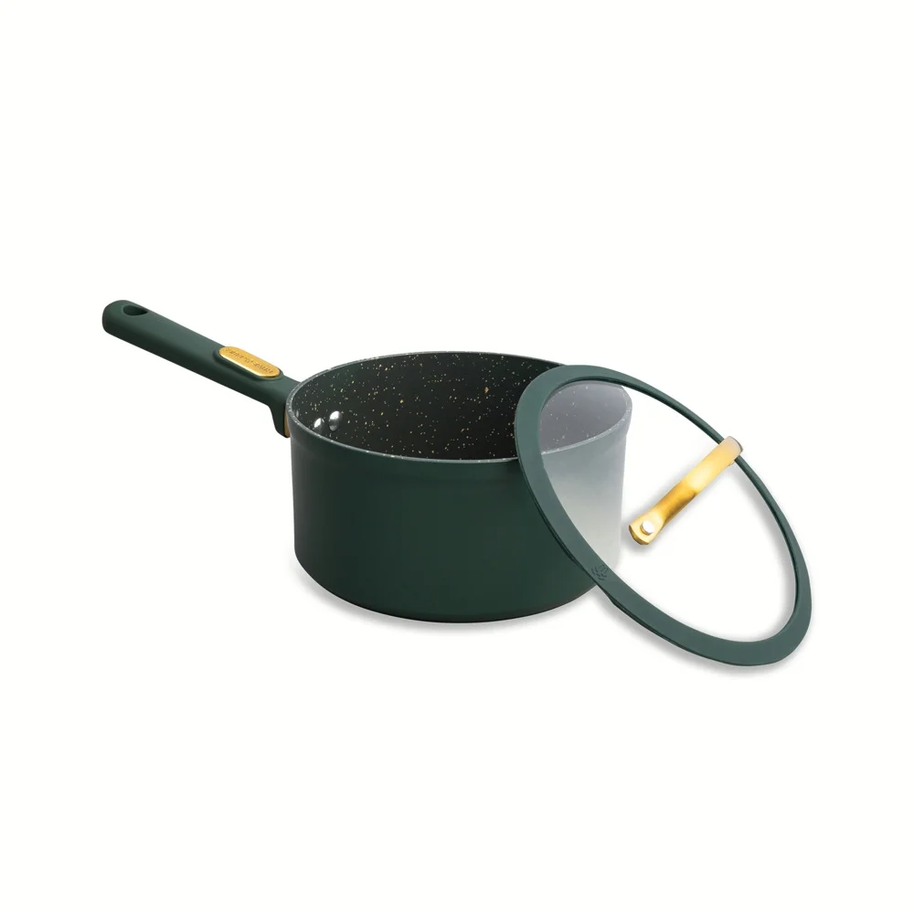 Thyme & Table Non-Stick 12-Piece Granite Cookware Set, Hunter Green
