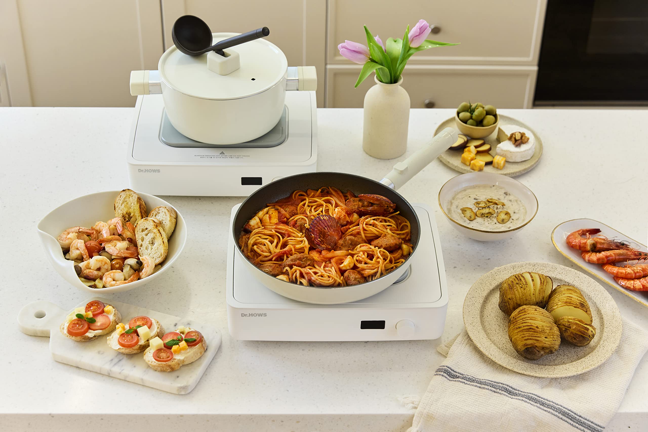 Dr HOWS Electric Skillet Rectangle Nonstick