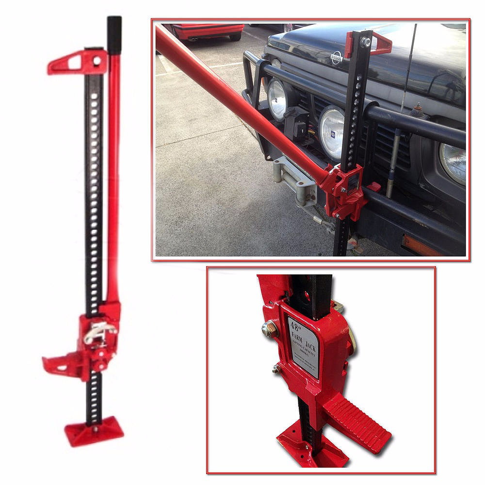 STARK USA 48'' Universal Trail Jack Farm Tractor Truck Bumper Ratcheting Off-Road 3-Ton Capacity Lift Utility Jack