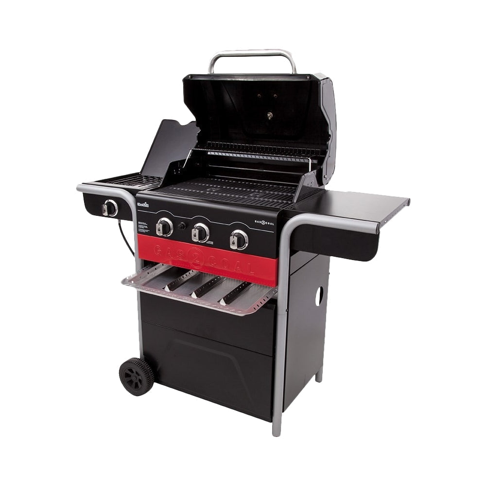 Char-Broil - Gas2Coal Hybrid Grill - Black/Red