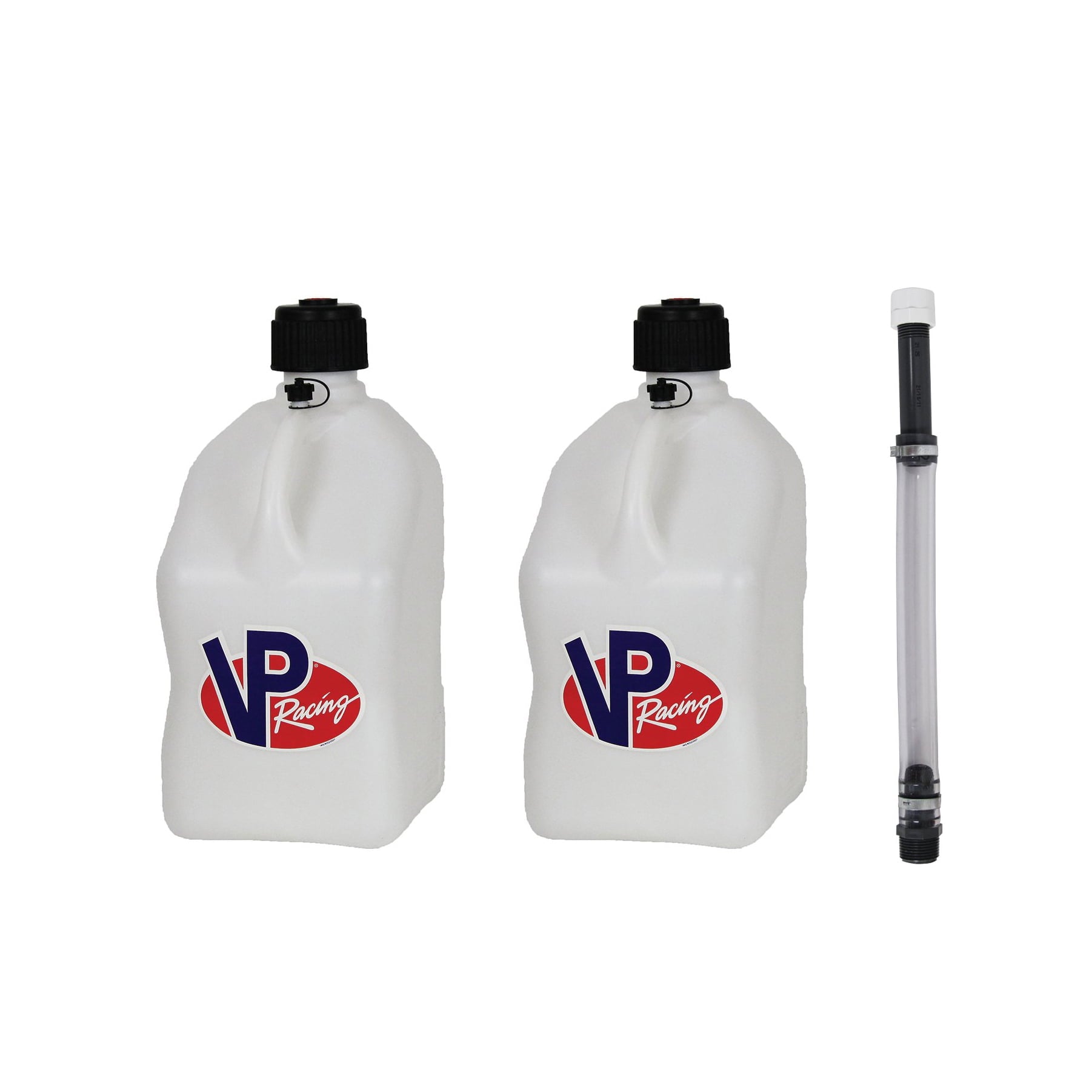 VP Racing Fuels 5.5 Gallon Utility Container White w/ 14' Standard Hose (2 Pack)