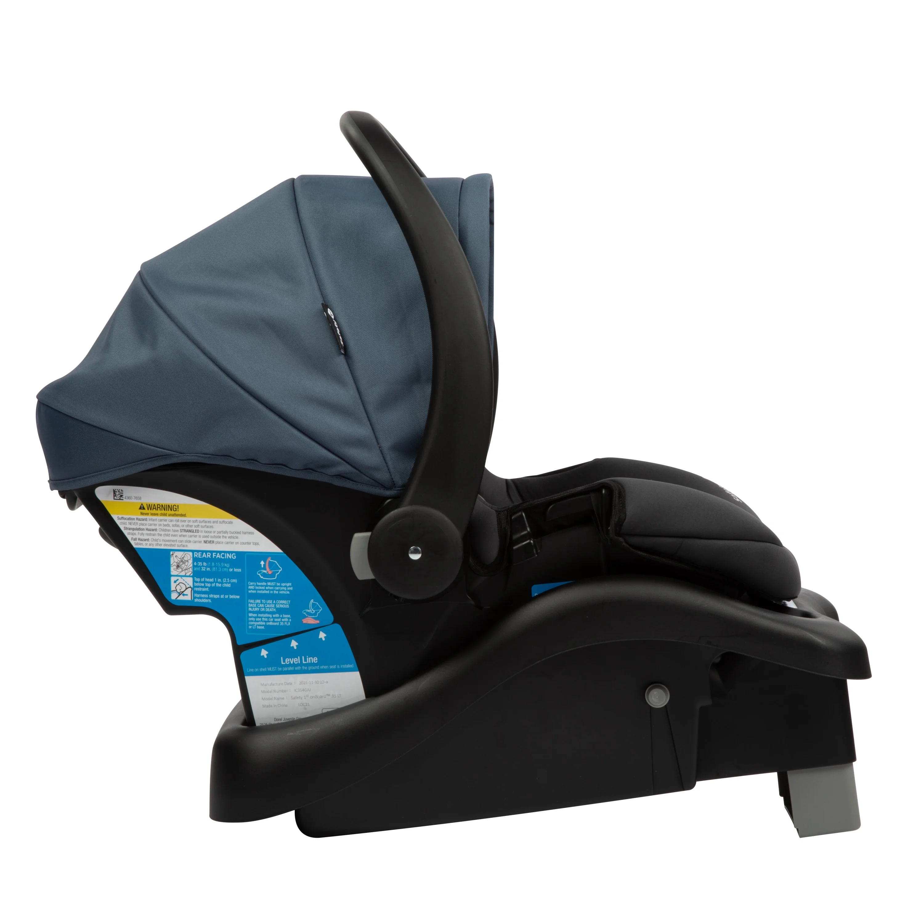 Safety 1st Grow and Go Sprint Modular Travel System Stroller with Rear-Facing Infant Car Seat, Bluestone