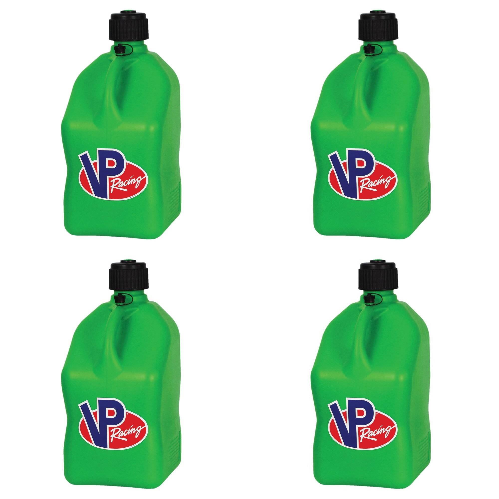 VP Racing Fuels Motorsport 5.5 Gallon Square Utility Jugs, Green (4 Pack)