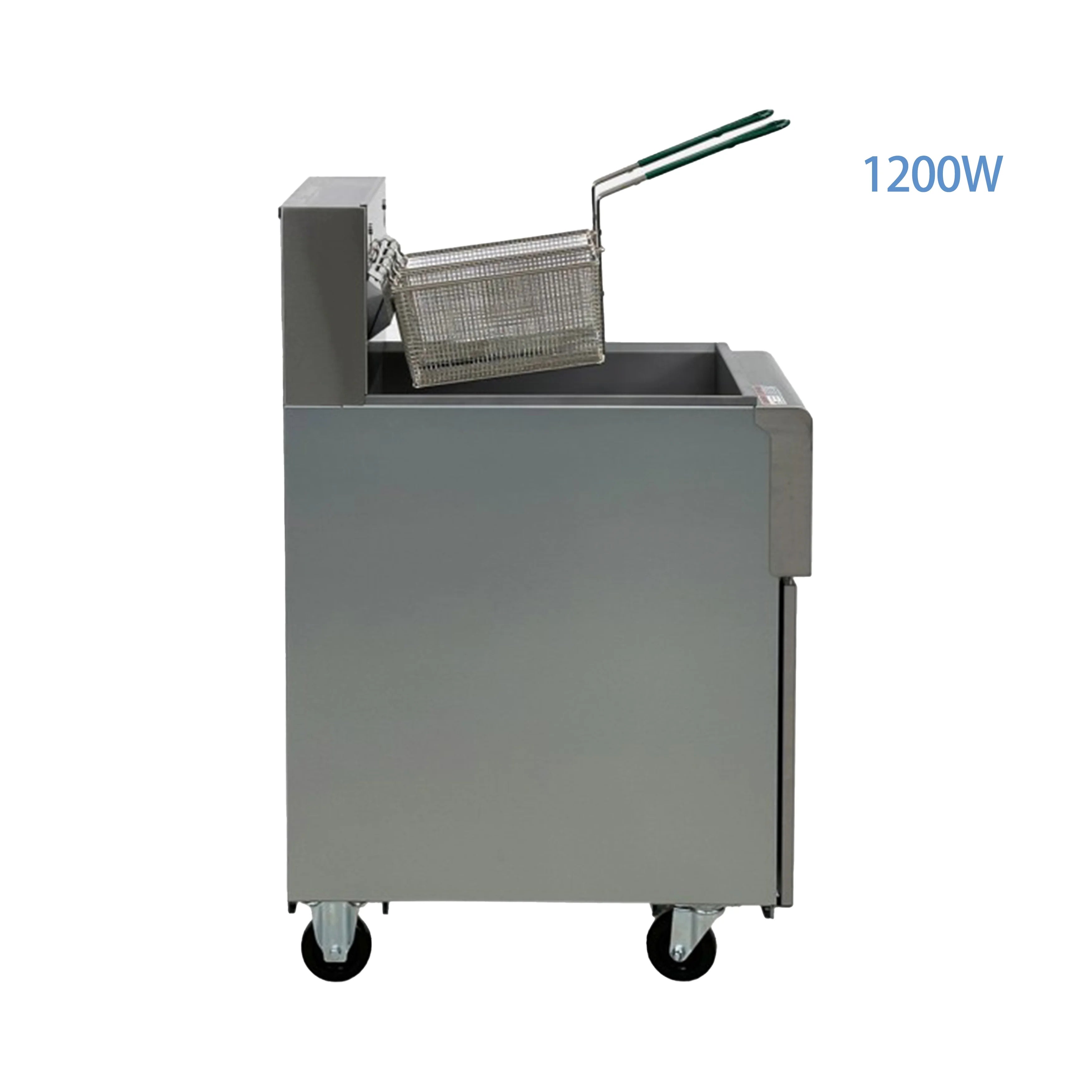 40lbs Electric Deep Fryer 220V, Commercial Fryer with Two Basket 1200W