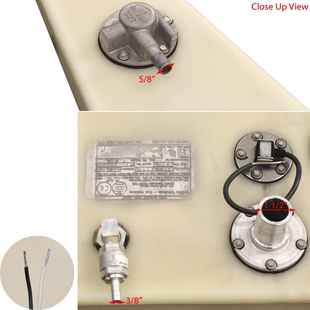 Dometic Pontoon Boat Gas Fuel Tank FT002357BD | Polyethylene 32 Gallon