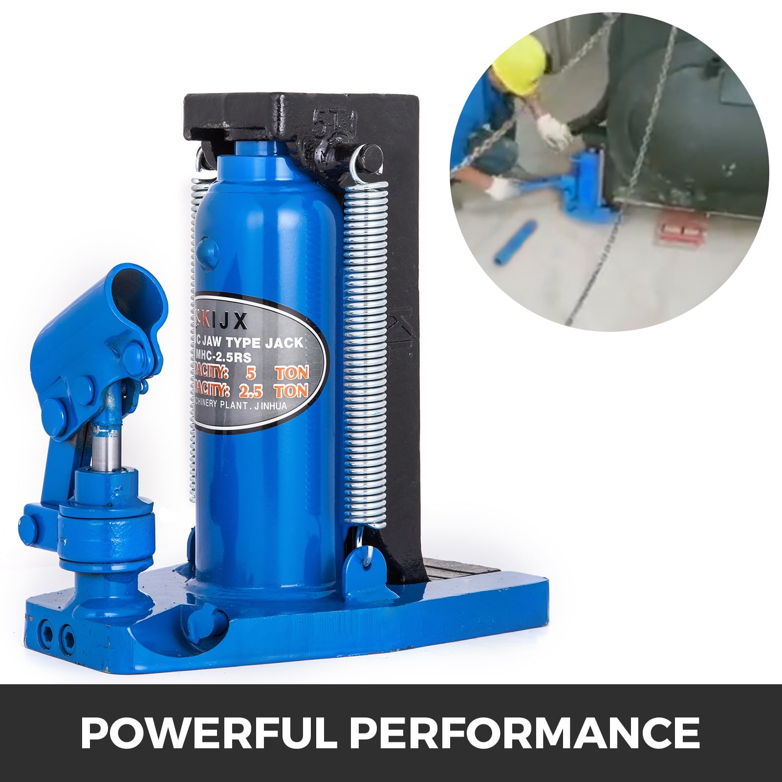 BENTISM Toe Jack Lift Hydraulic Machine Toe Jack Lift Air Hydraulic Toe Jack Proprietary Heat-Treated Steel (2.5-5Ton Blue)