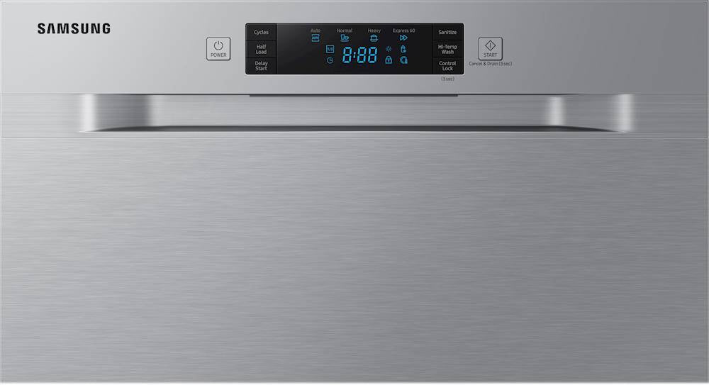 Samsung - Front Control Built-In Dishwasher with Stainless Steel Tub, Integrated Digital Touch Controls, 52dBA - Stainless steel