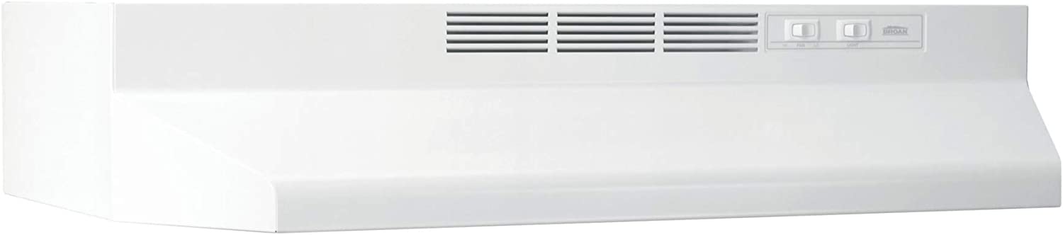 Broan-NuTone 413001 Non-Ducted Ductless Range Hood with Lights Exhaust Fan for Under Cabinet， 30-Inch， White