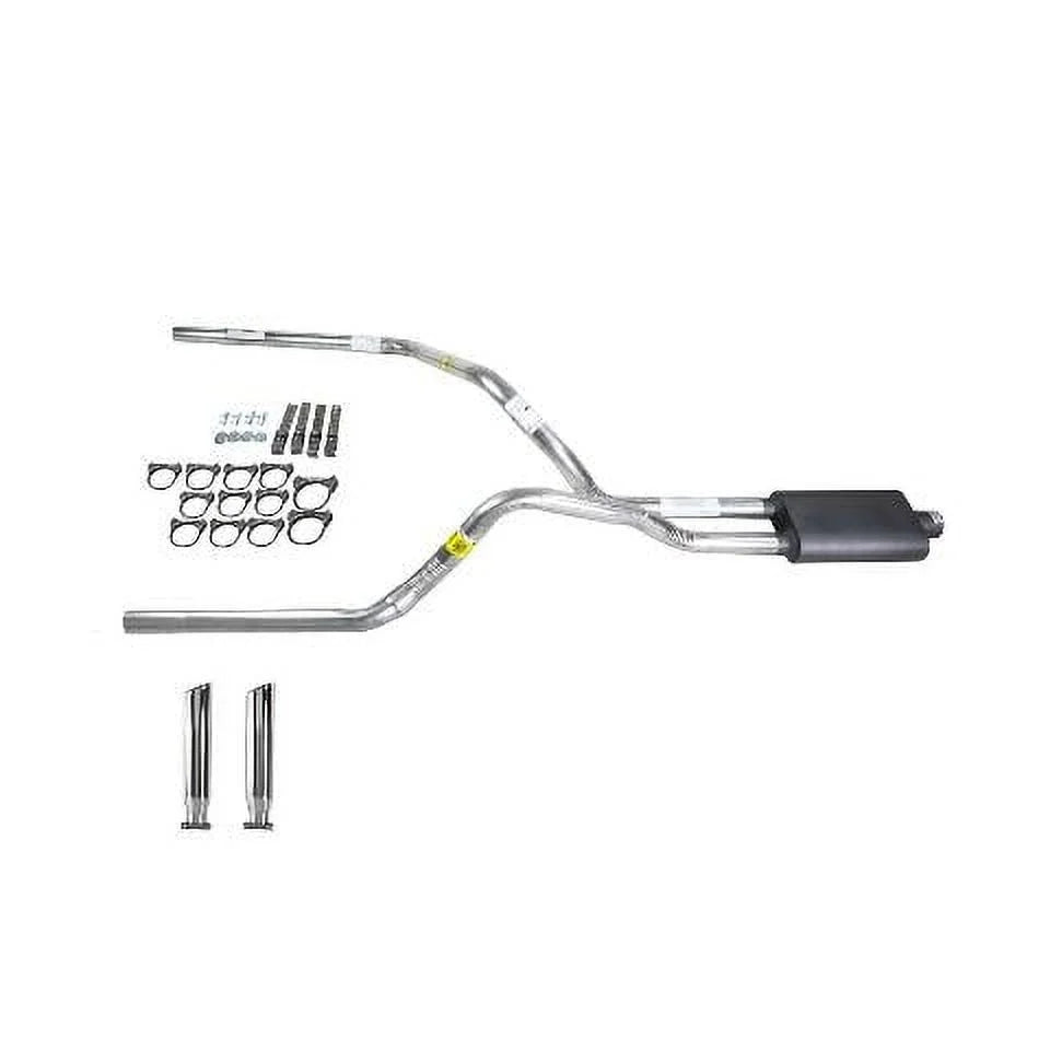 Silverado 96-99 dual exhaust 2.5 pipe Flowsound Muffler RC Tip