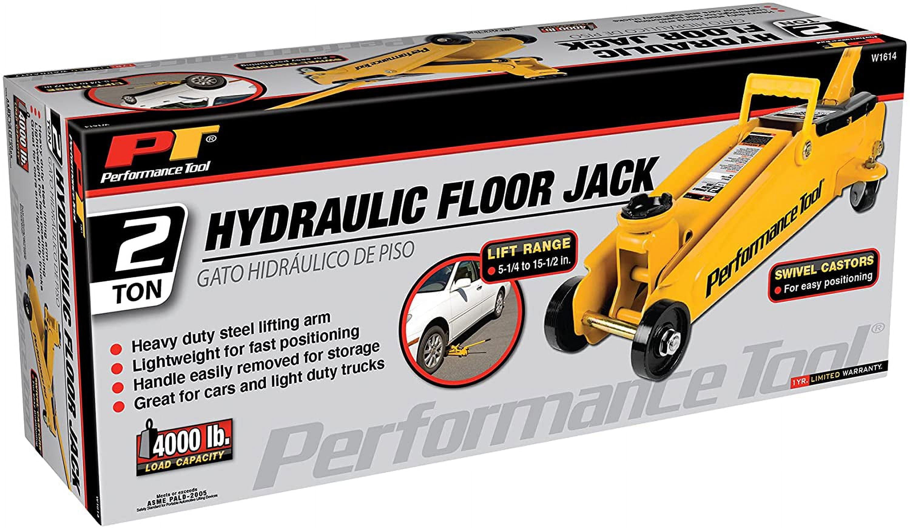 Performance Tool W1614 4000 Pound Floor Jack w/15 Inch Lift