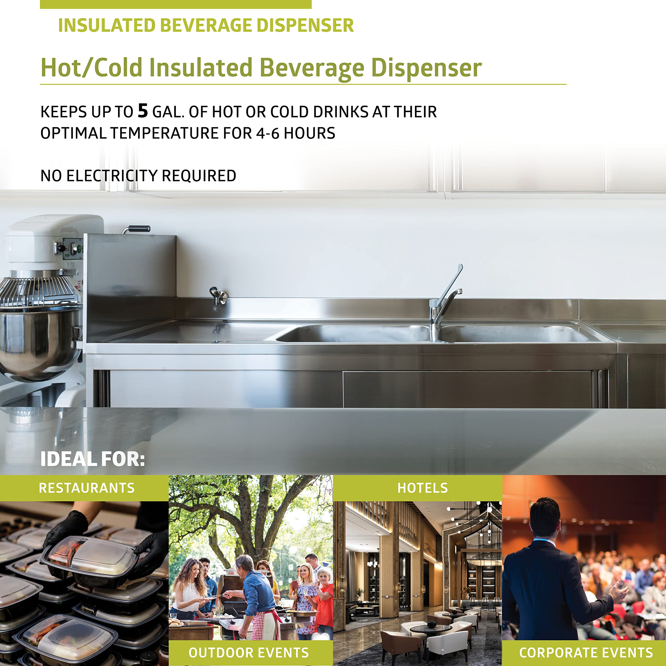 Pearington 5 gal Insulated Beverage Dispenser