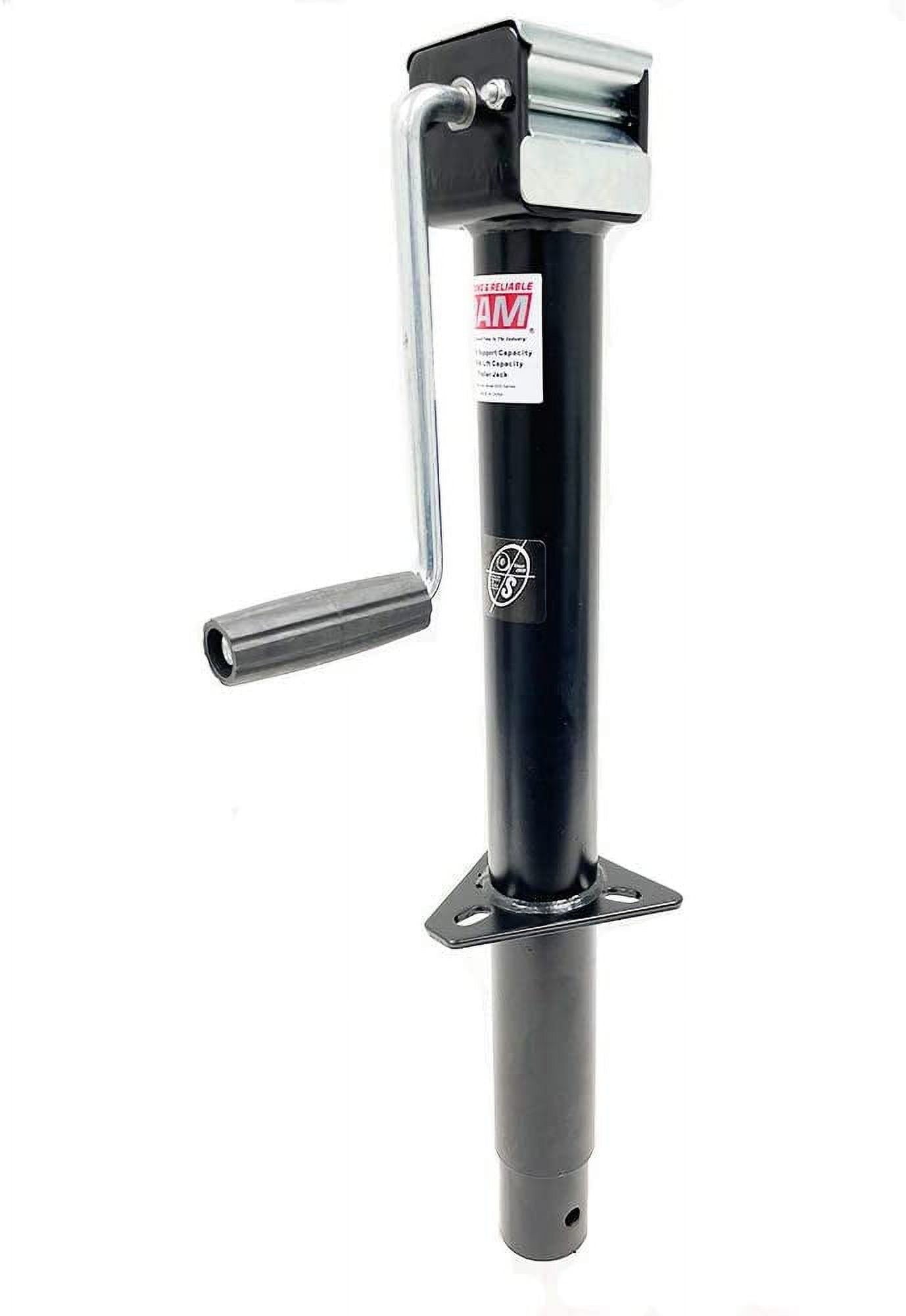 Southwest Wheel 5,000 lbs Side Wind RAM A-Frame Trailer Jack w/ Zinc Round Tube Foot Plate