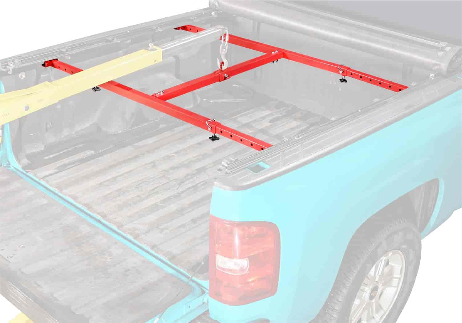 JEGS 81244 One-Person Truck Bed Lift 800 lb. Capacity Adjustable Center Hook 11-