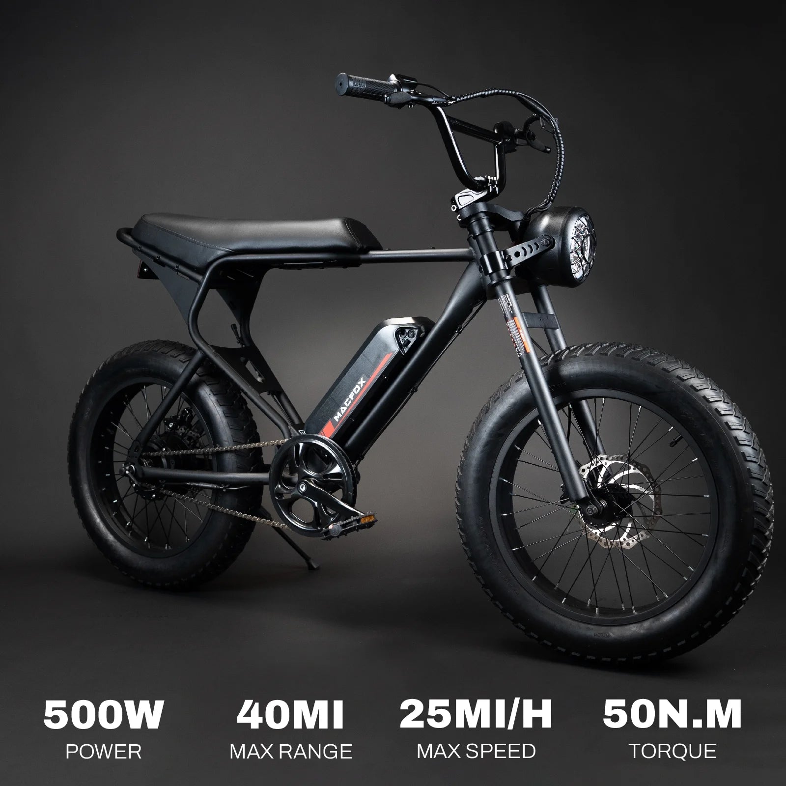 MACFOX Electric Bike, Ebike 500W/48V/10.4Ah, 20