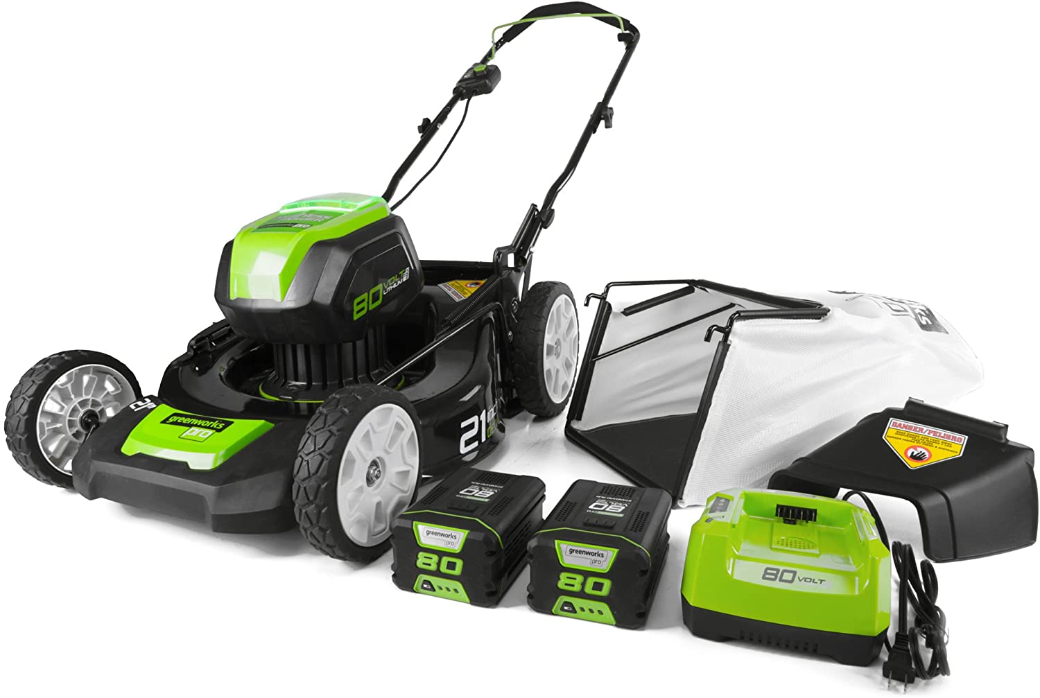 21-Inch 80V Lawn Mower, (2) 2Ah Batteries and Charger Included GLM801601
