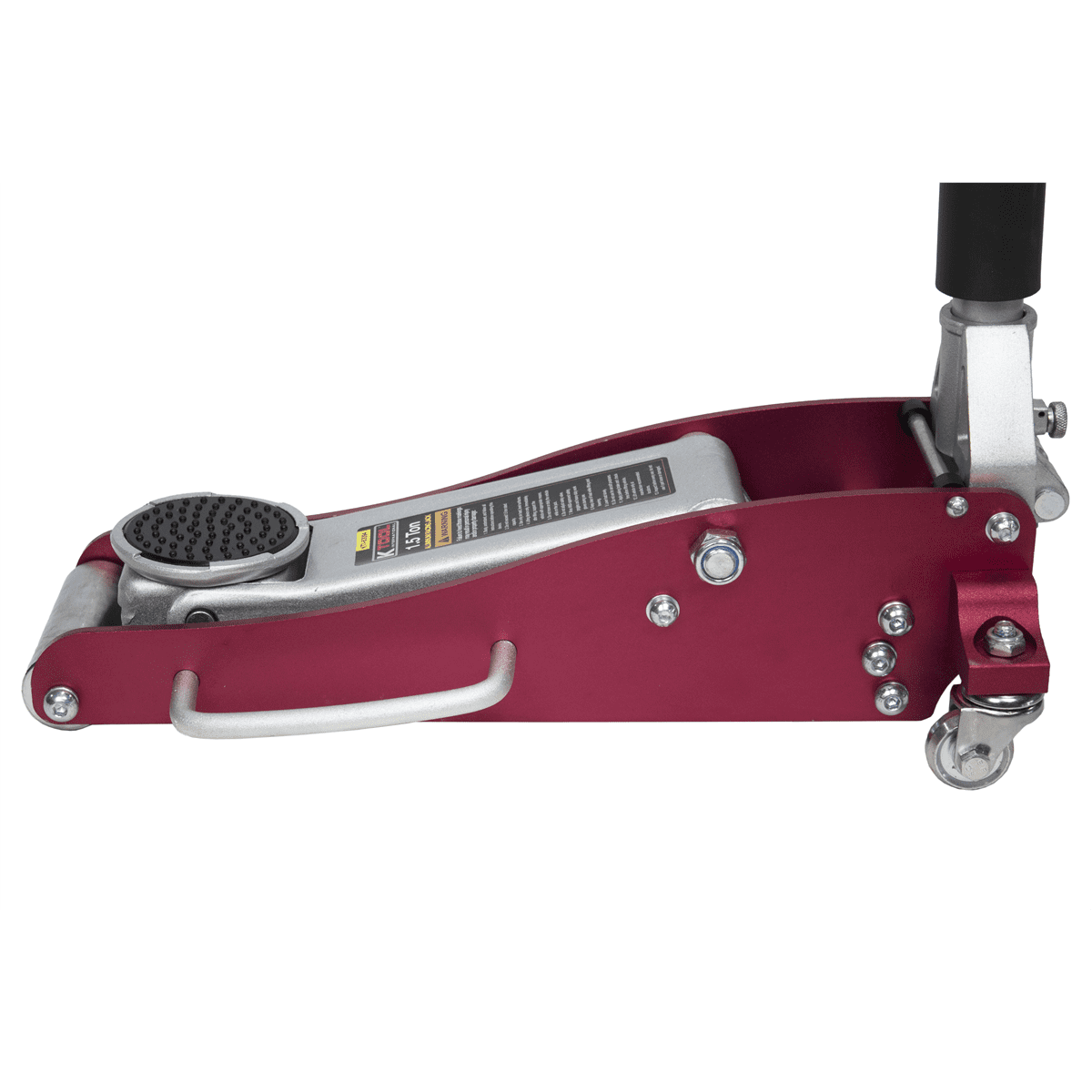 K Tool International 63094 1.5 Ton Low Profile Service Floor Jack for Garages, Repair Shops, and DIY, 3,000 lbs. Capacity, Aluminum/Steel Hybrid, Hydraulic Lifting Range 3.15