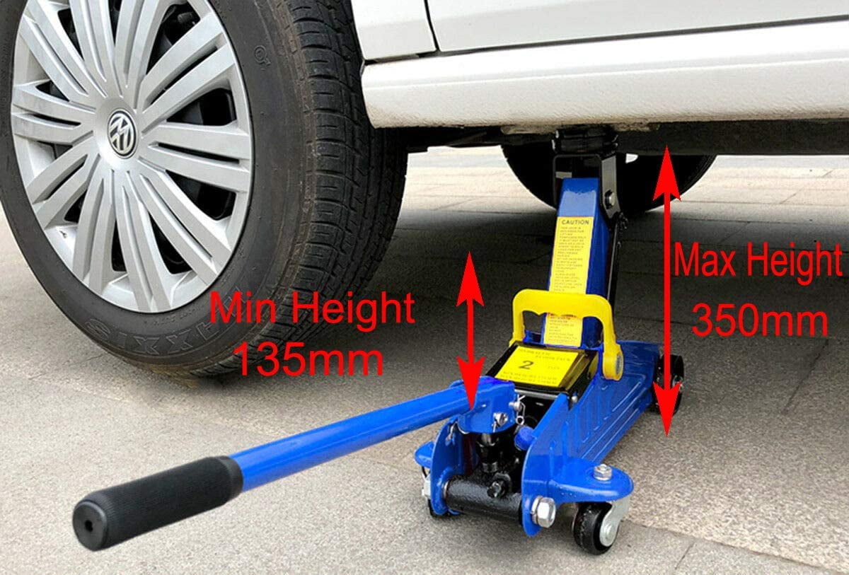 Dayplus 2T Floor Jack Car Trolley Jack Hydraulic Jack Quick Lift Jack with 2pcs Axle Stands 3 Ton