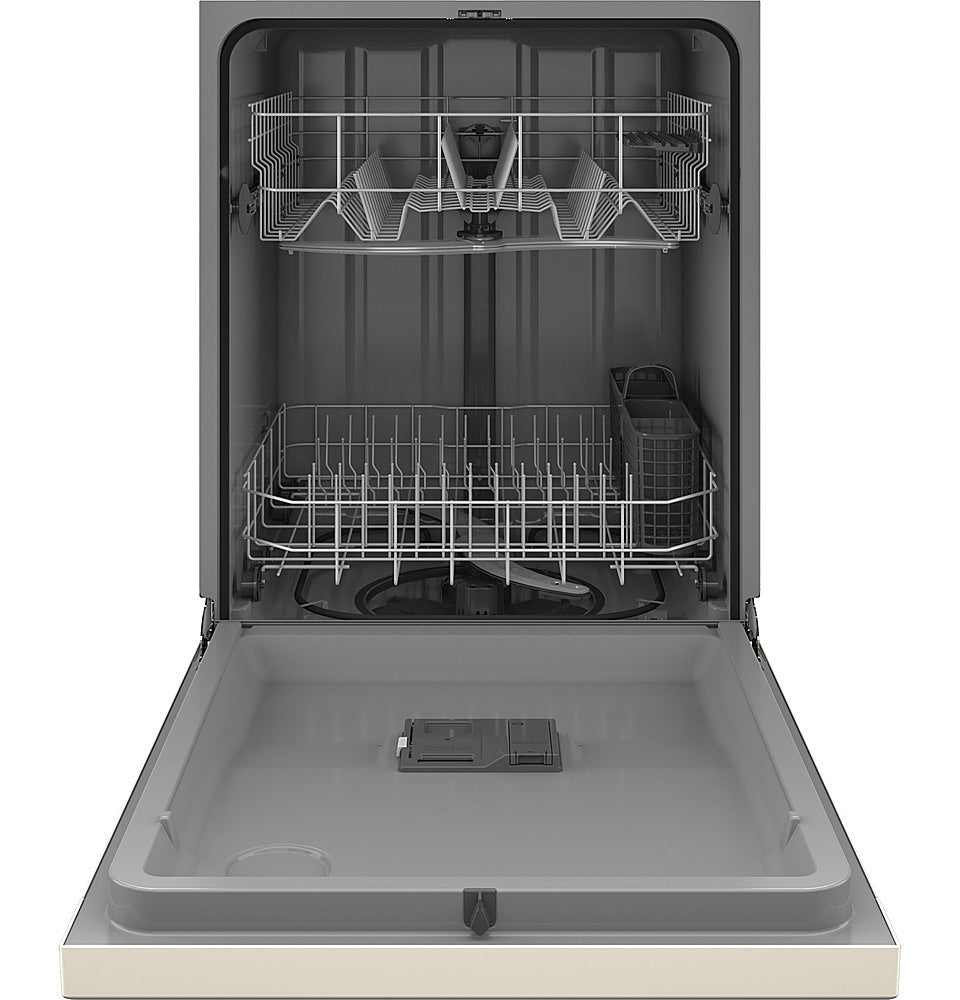 GE - Front Control Built-In Dishwasher with 55 dBA - Bisque