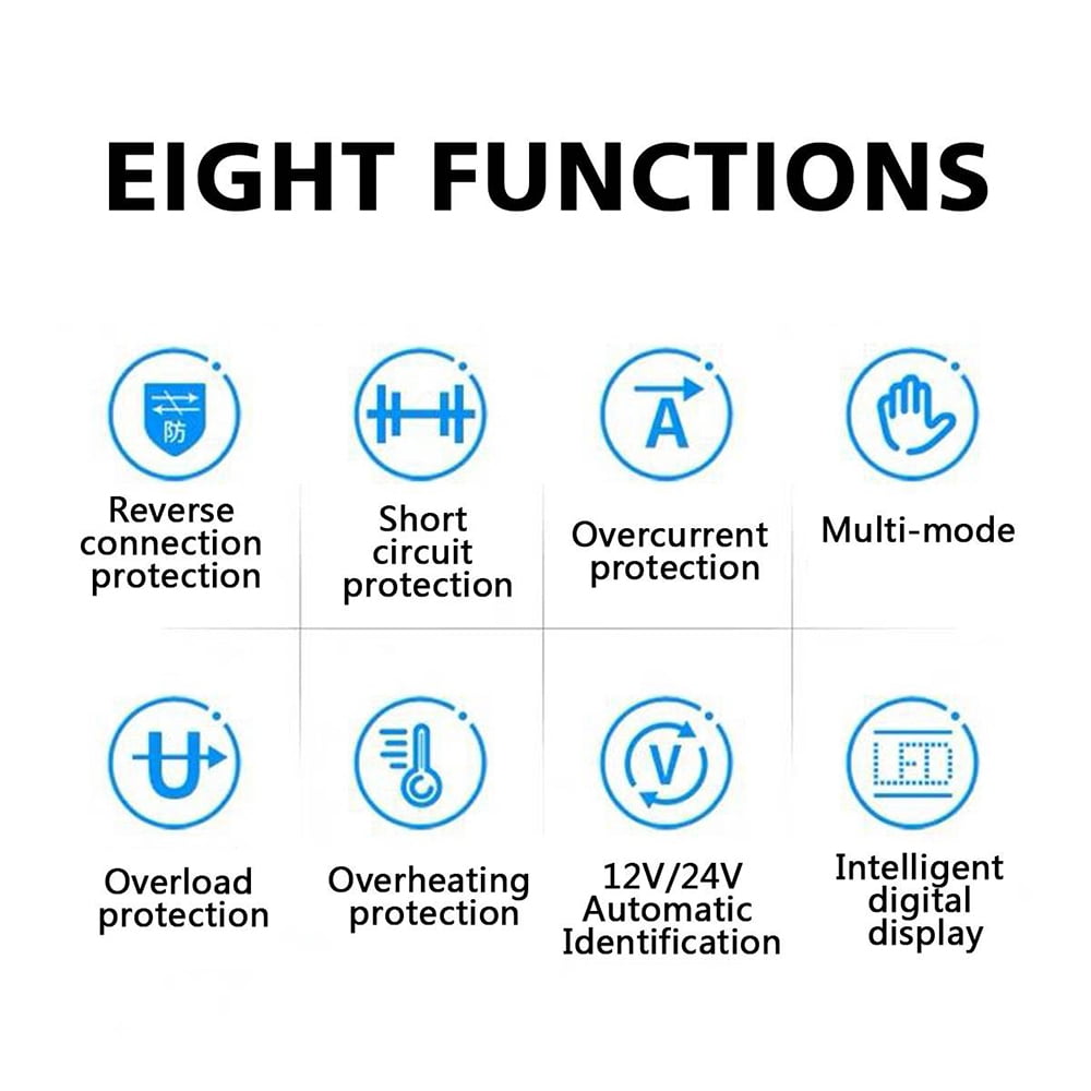 Paddsun Heavy Duty Smart Car Battery Charger Automatic Pulse Repair Trickle 12V/24V New