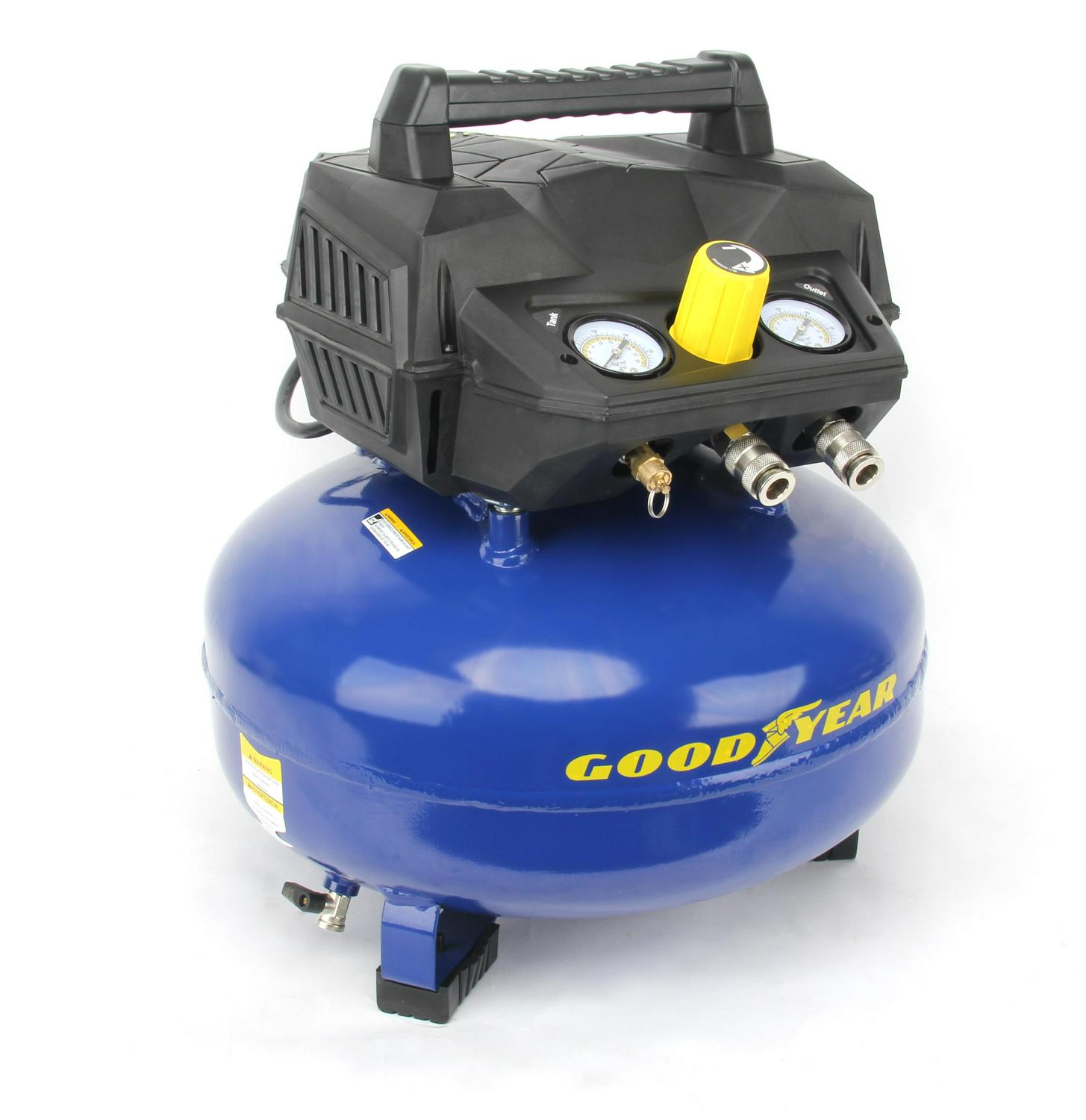 GOODYEAR 6 Gallon 175 Max Psi Portable Pancake Air Compressor， 3.0 SCFM at 90 Psi