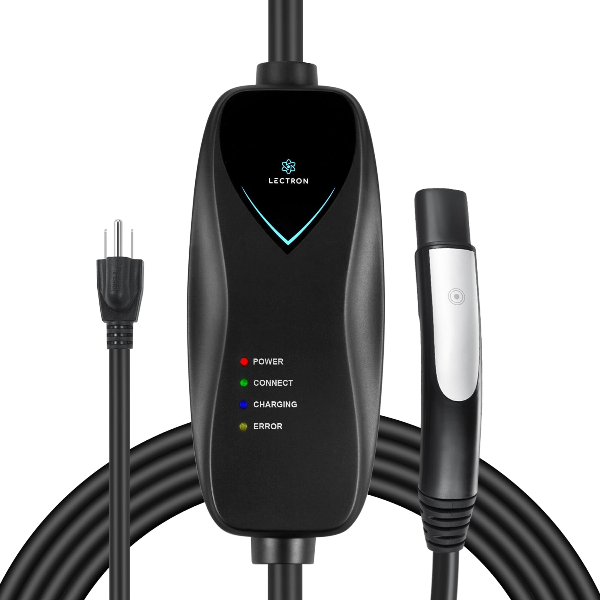Lectron Level 1 Portable 15 Amp (110V) Electric Car Charger for Tesla X/Y/3/S EVs with NEMA 5-15 Plug