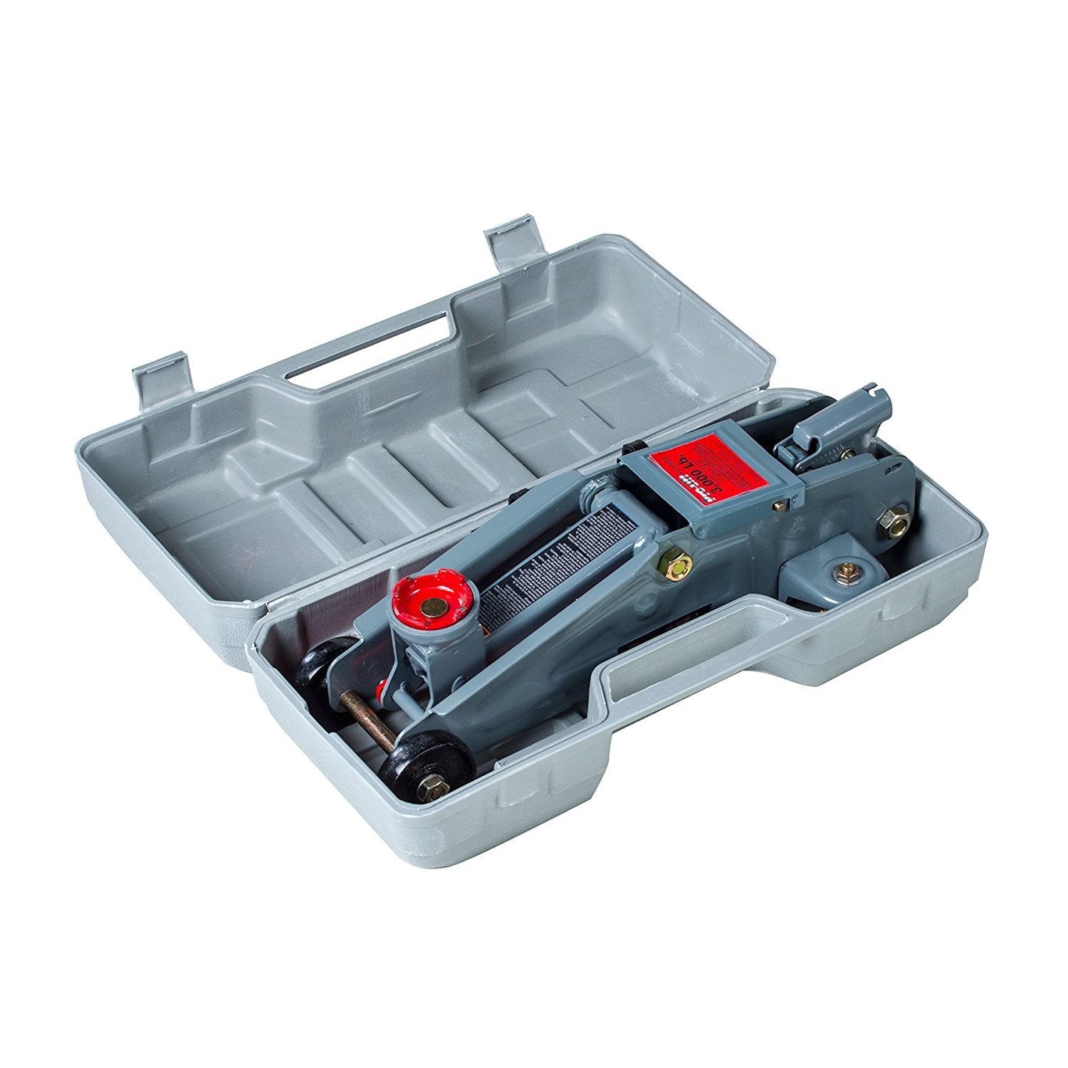 Pro-Lift F-2315PE Grey Hydraulic Trolley Jack Car Lift with Blow Molded Case (3000 lbs Capacity)