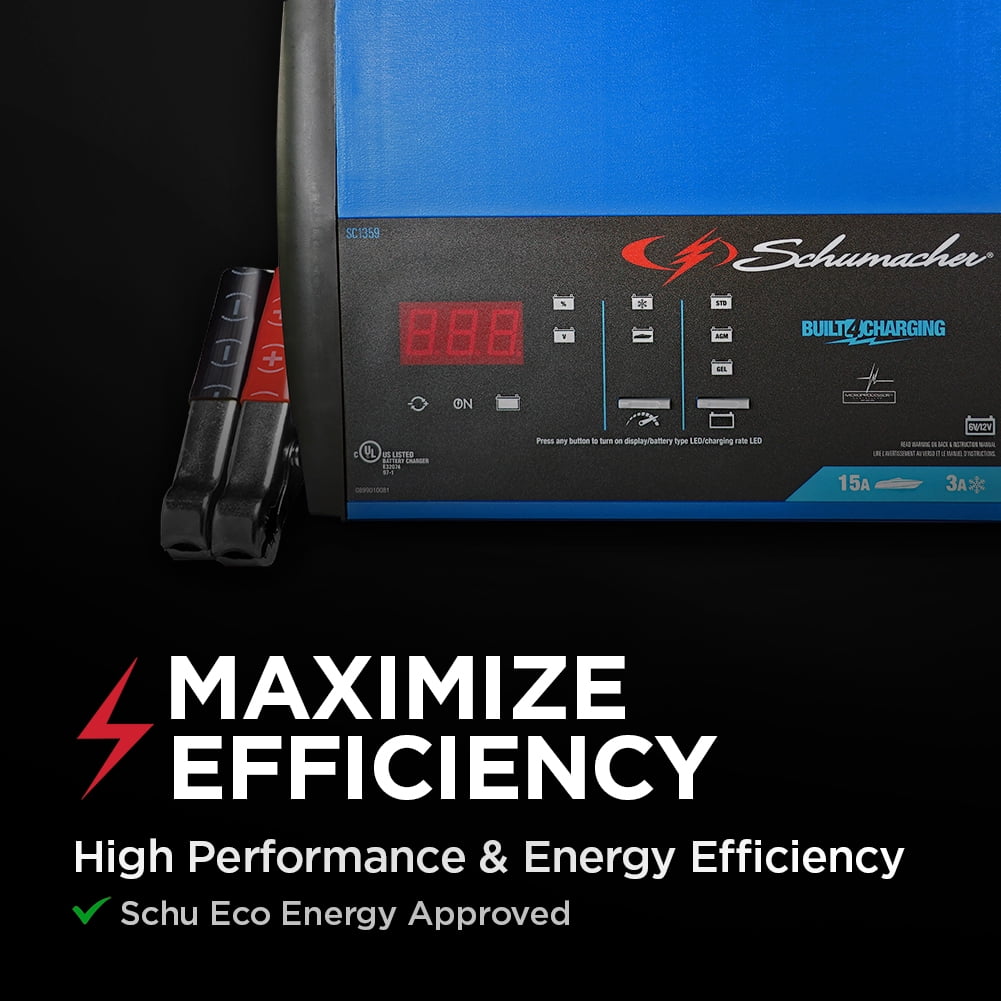 Schumacher Electric SC1359 15 Amp 6V/12V Fully Automatic Battery Charger