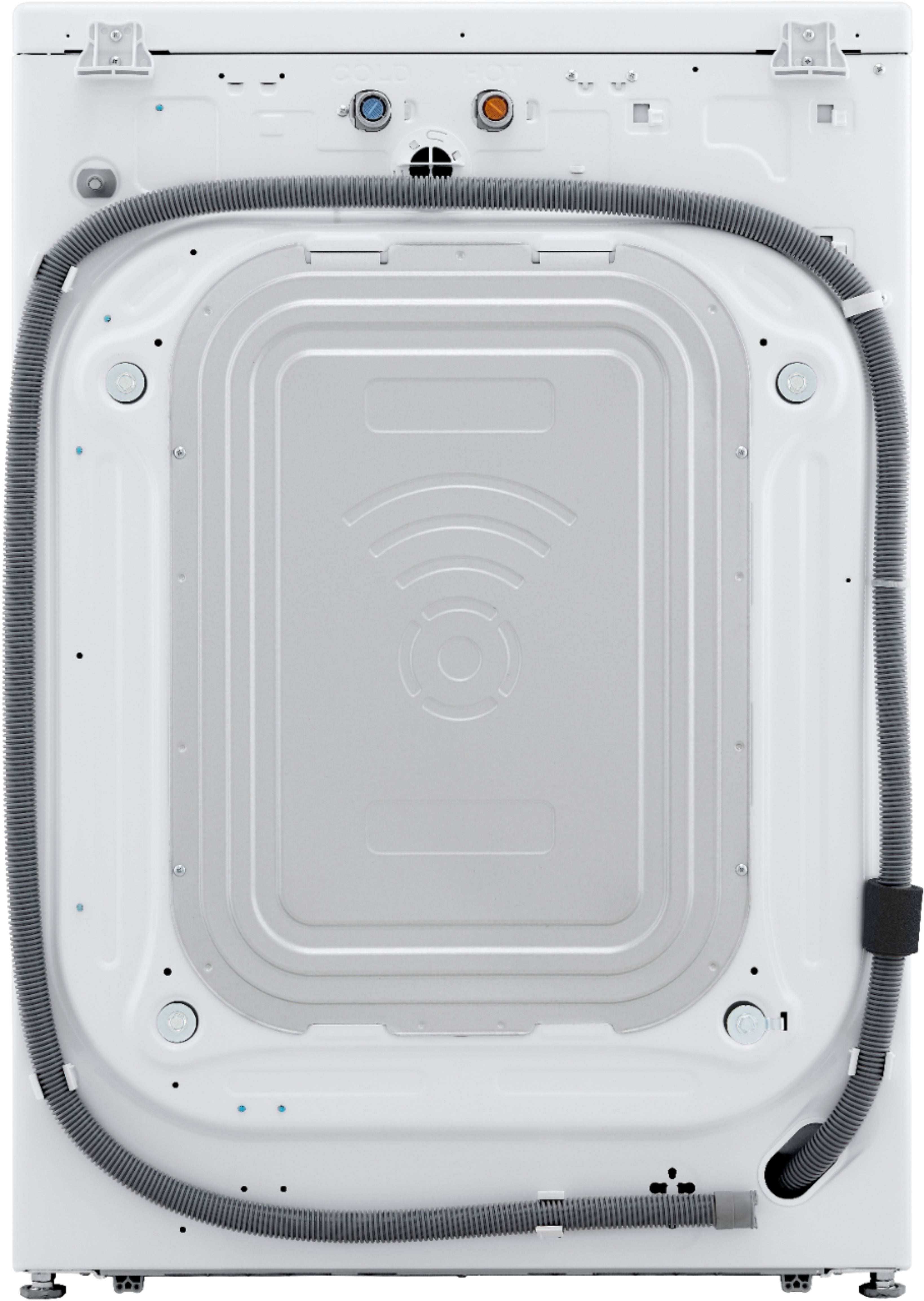 LG - 4.5 Cu. Ft. High-Efficiency Stackable Smart Front Load Washer with Steam and Built-In Intelligence - White