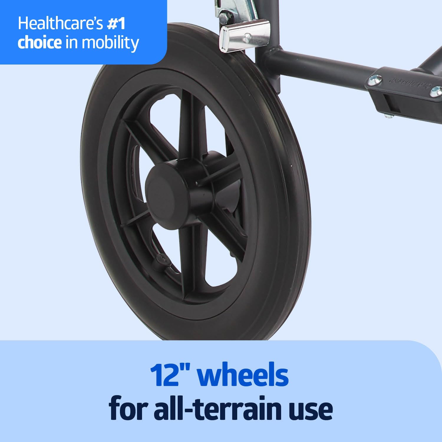 Medline Transport Wheelchair Lightweight Portable