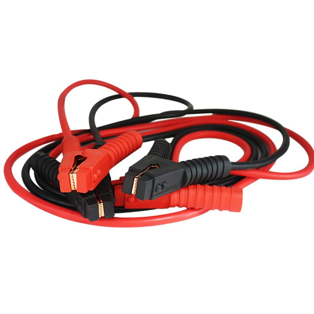 Foxnovo 6m 3000A Car Battery Power Emergency Cable Jump Start Firing Line Power Wire Copper Clip Clamp Boost Cord Bateria Auto (Black and Red)