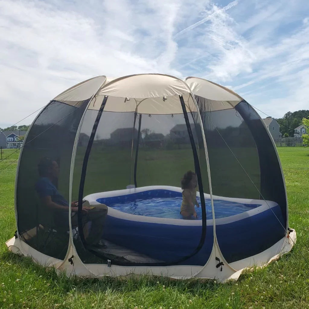 Alvantor Screen House Room Camping 12'x12' Beige Instant Canopy