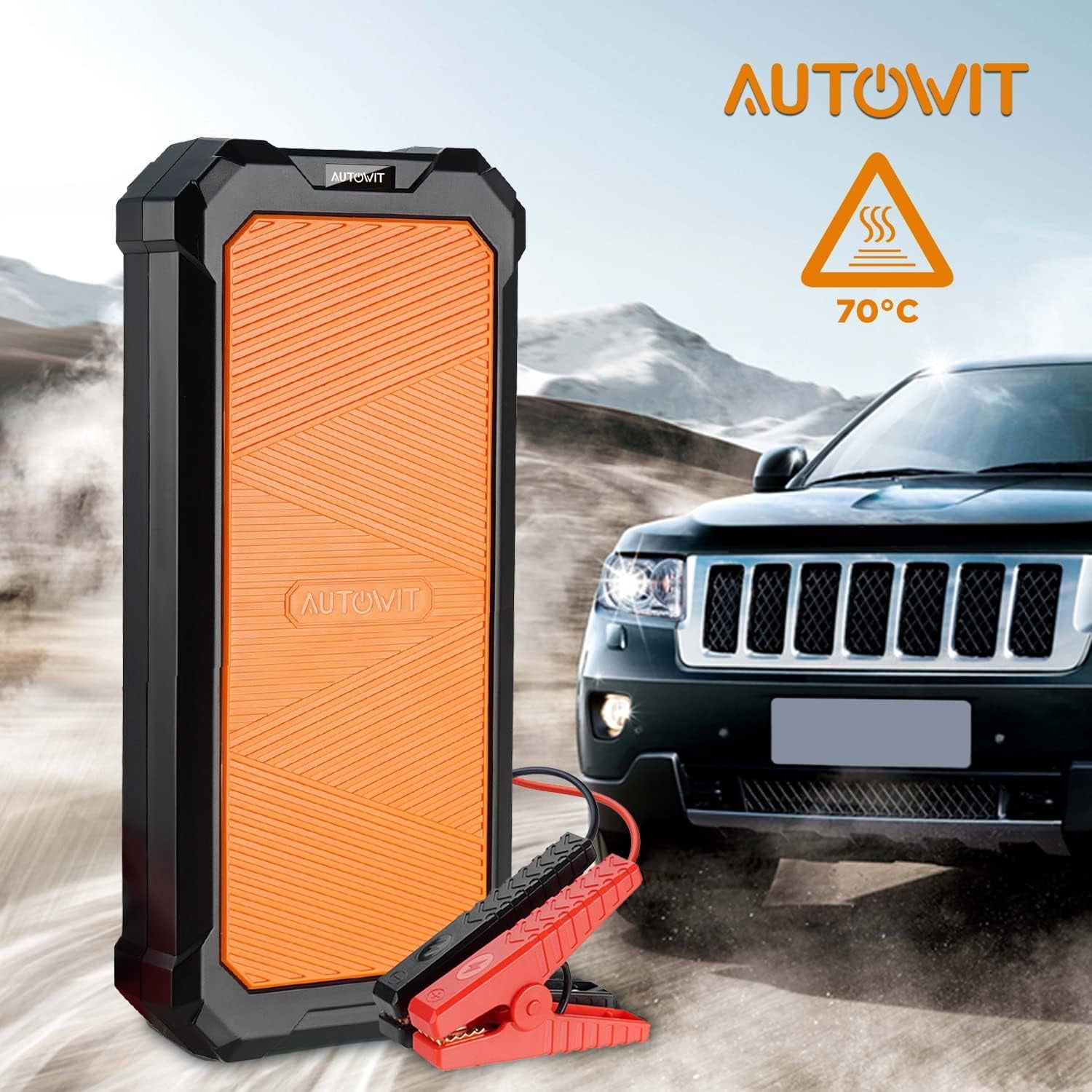 Autowit SuperCap 2 Battery-Less Portable Car Jump Starter with Carrying Case, Bulit-in Supercapacitor, No Regular Charging, Long Lifespan, Work in Extreme Environment